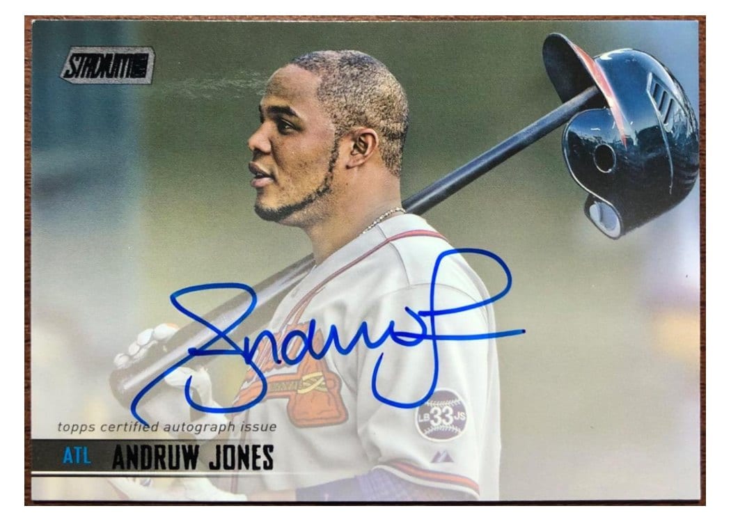 2025 Panini National Treasures Bat Barrel Ends Signatures Andruw Jones #5 card