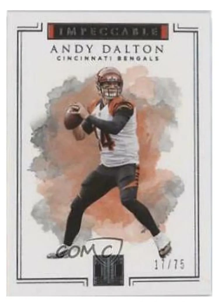 2017 Panini Impeccable Andy Dalton #18 card