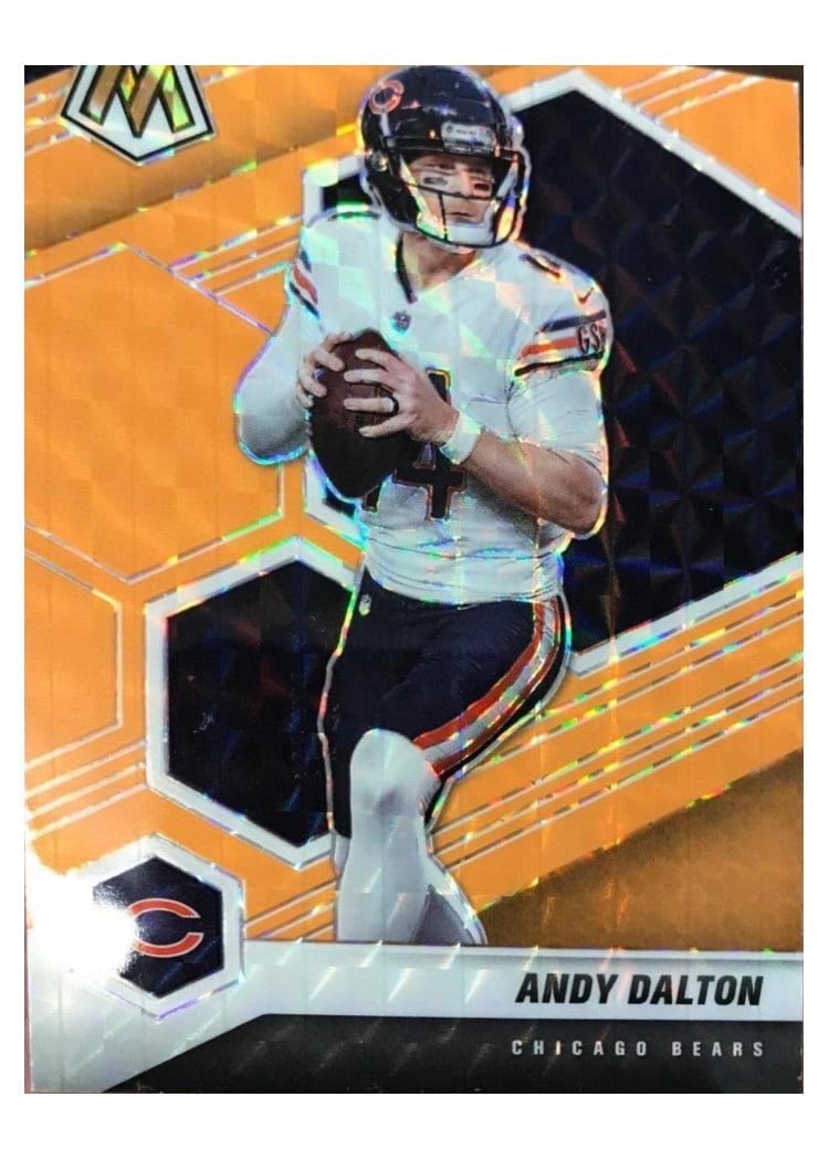 2021 Panini Mosaic Base Set Andy Dalton Orange Fluorescent #44 card