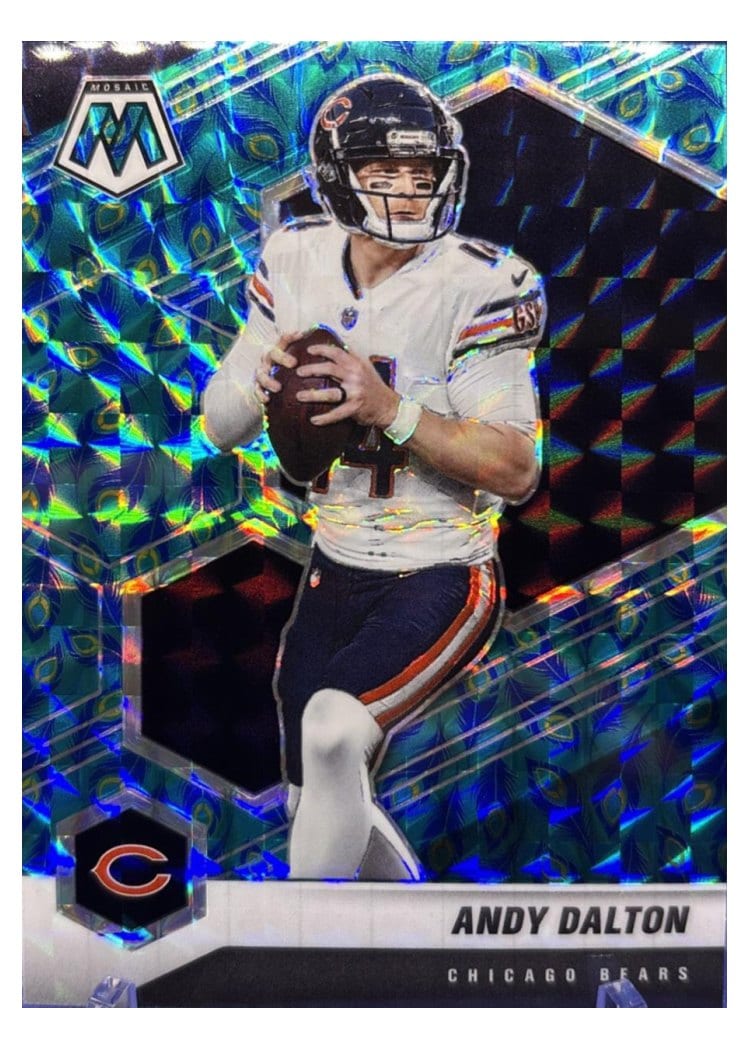 2021 Panini Mosaic Base Set Andy Dalton Choice Peacock Mosaic #44 card