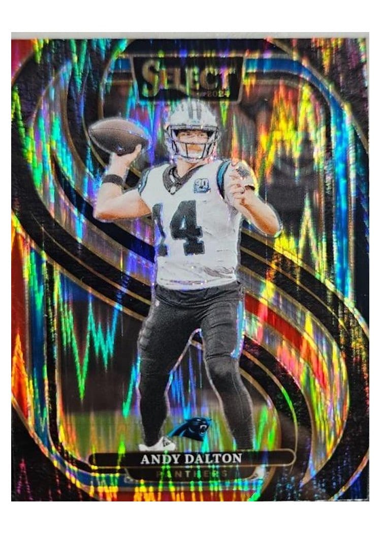 2024 Panini Select Base Set Andy Dalton Black Red Prizm Shock #106 card
