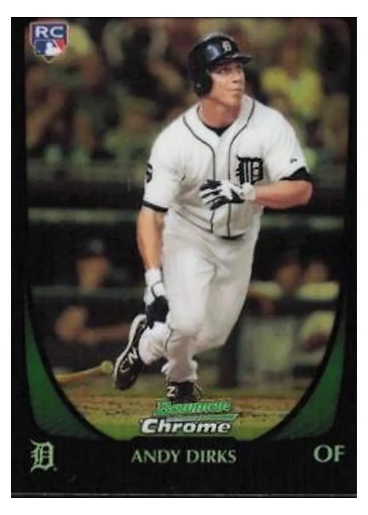 2011 Bowman Chrome Draft Andy Dirks Orange Refractor #31 card