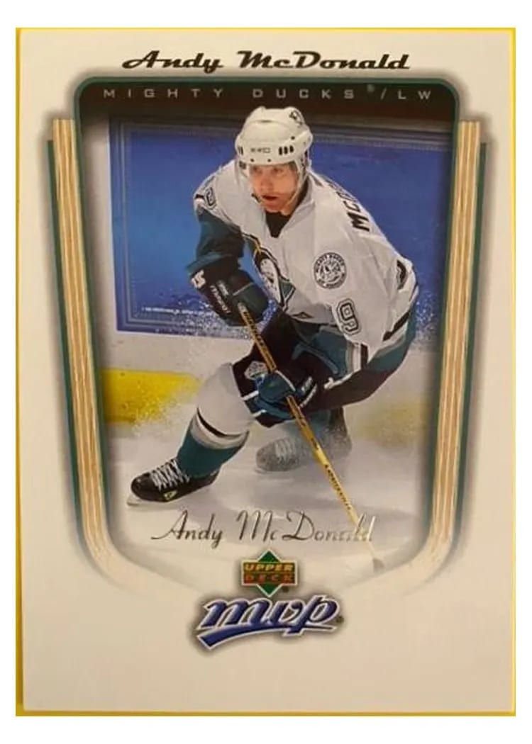 2005 Upper Deck MVP Andy McDonald #9 card