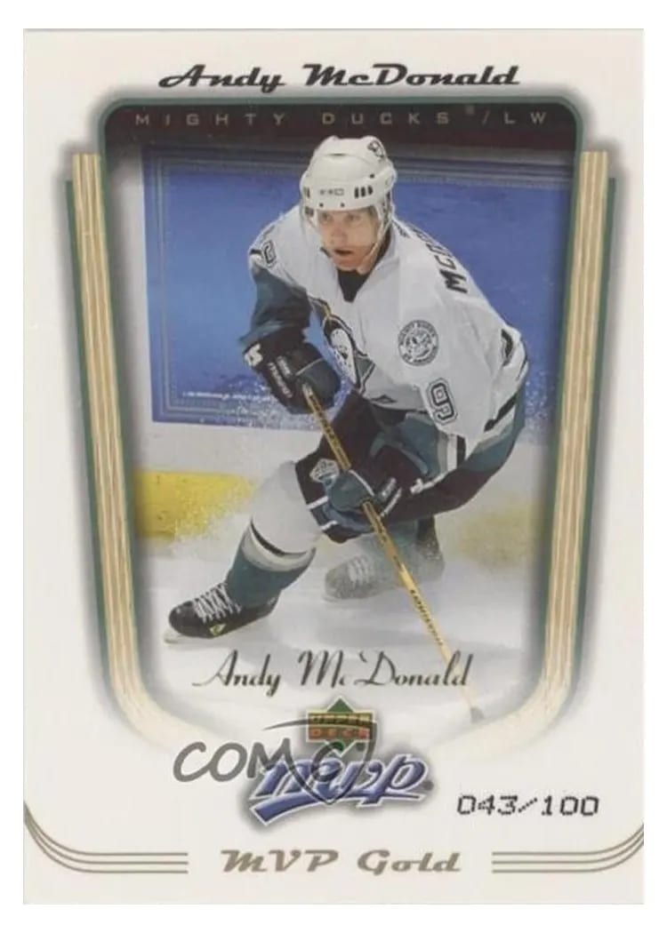 2005 Upper Deck MVP Andy McDonald #9 card