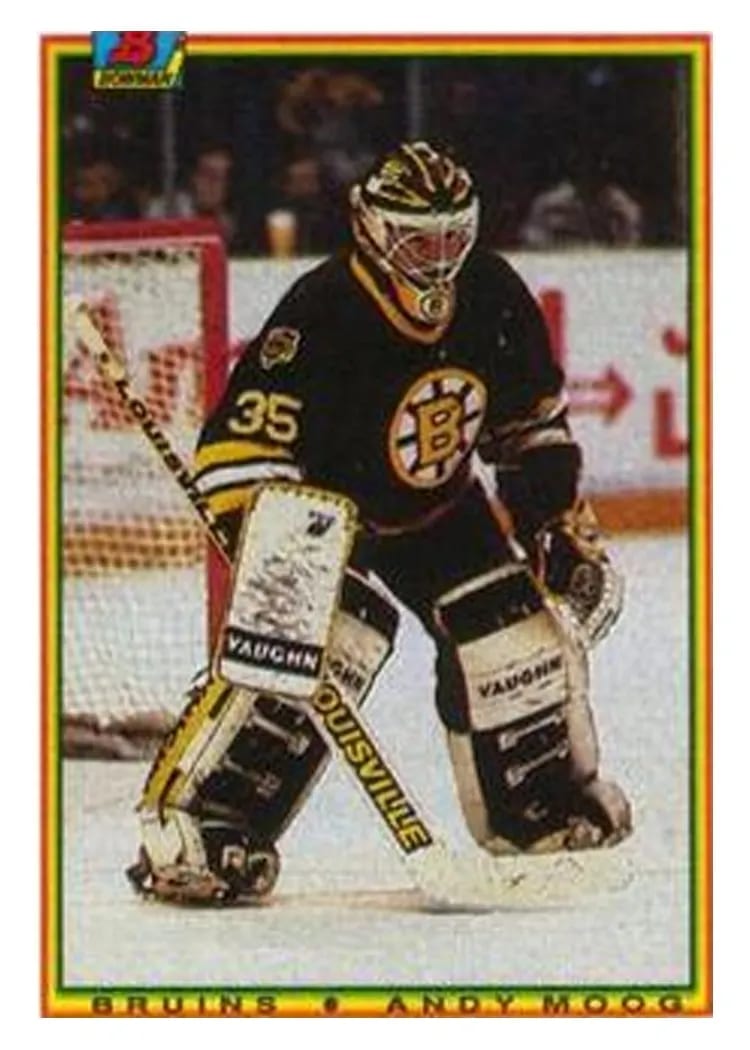 1990 Bowman Andy Moog #35 card