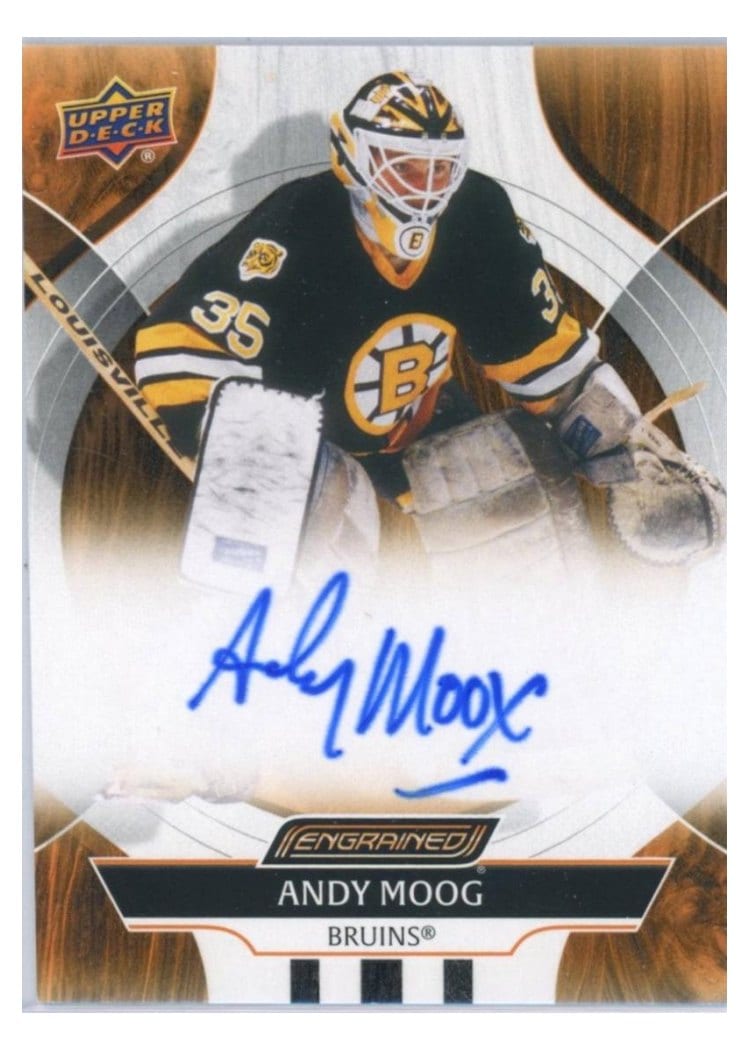 2024-25 Upper Deck Engrained Icons Autos Andy Moog #CA-AM card