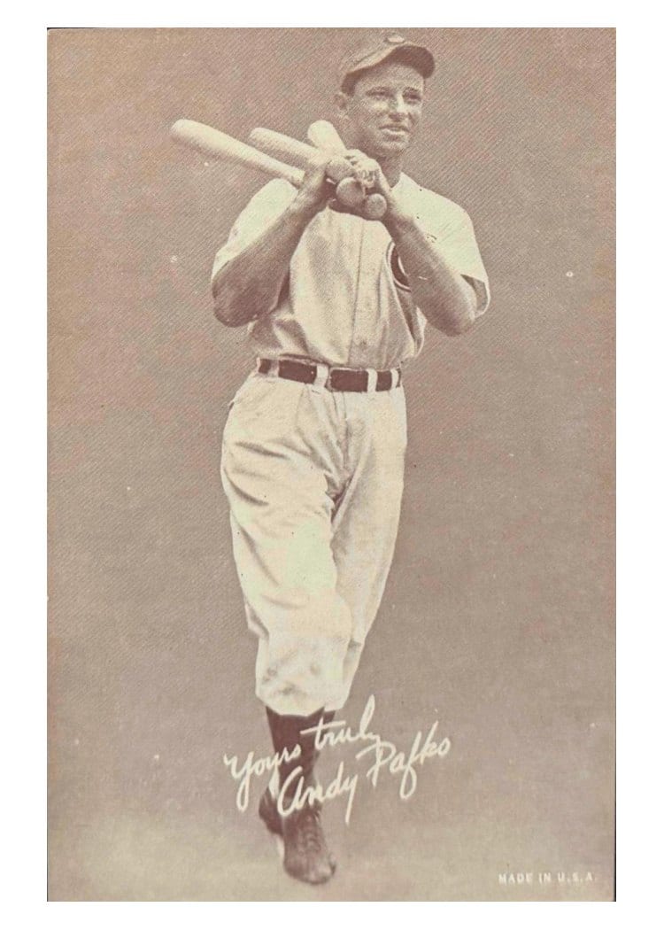 1939 Exhibits Salutation Andy Pafko card