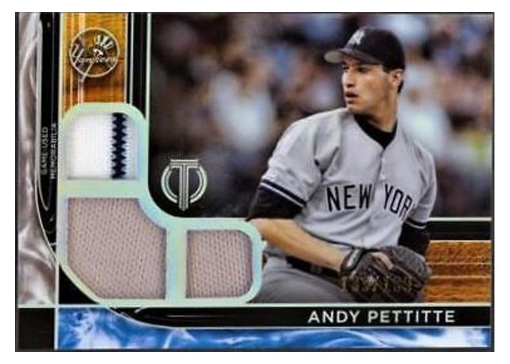 2022 Topps Tribute Triple Relics Andy Pettitte #TTR-AP card