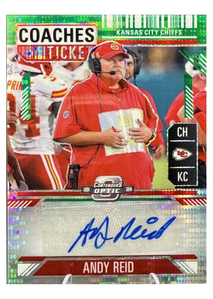 2024 Panini Contenders Optic Coaches Ticket Autographs Andy Reid #1 card