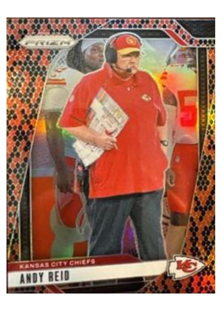 2024 Panini Prizm Base Set Andy Reid Snakeskin #145 card