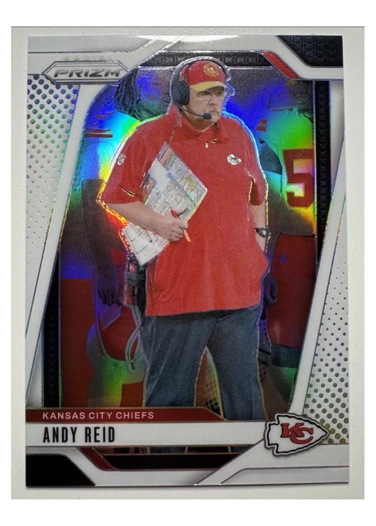 2024 Panini Prizm Base Set Andy Reid White #145 card
