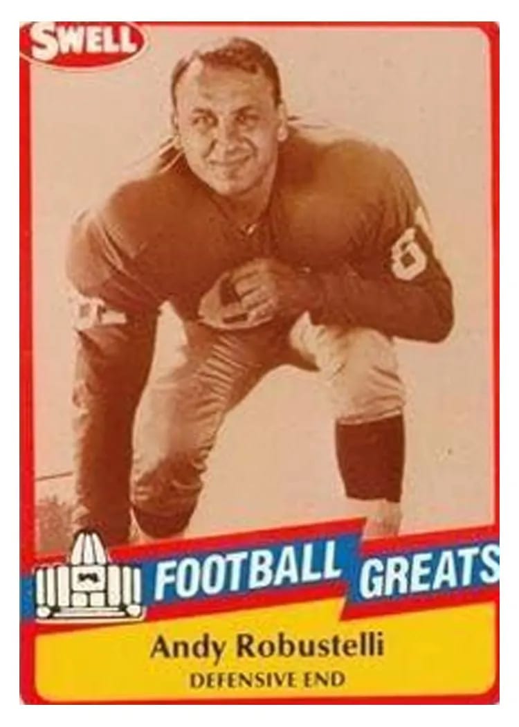 1989 Swell Greats Andy Robustelli #43 card