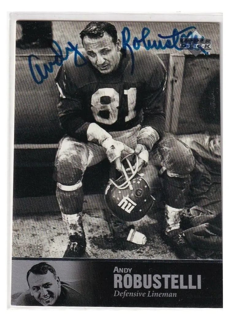 1997 Upper Deck Legends Andy Robustelli #AL-60 card