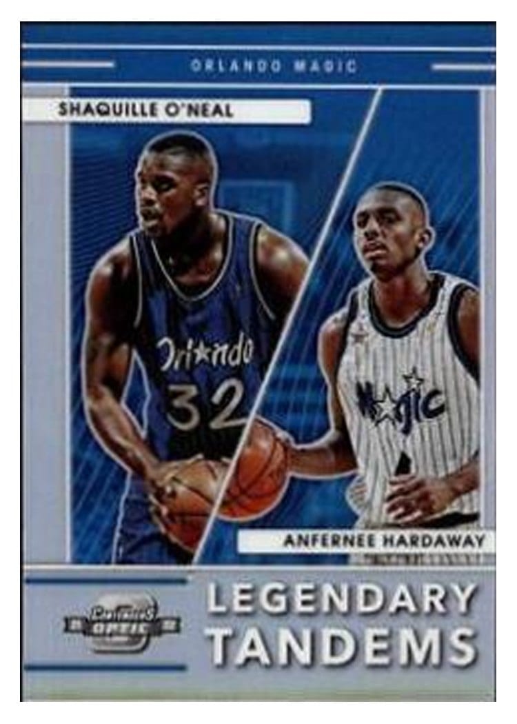 2021-22 Panini Contenders Optic Legendary Tandems Anfernee Hardaway / Shaquille O'Neal #12 card