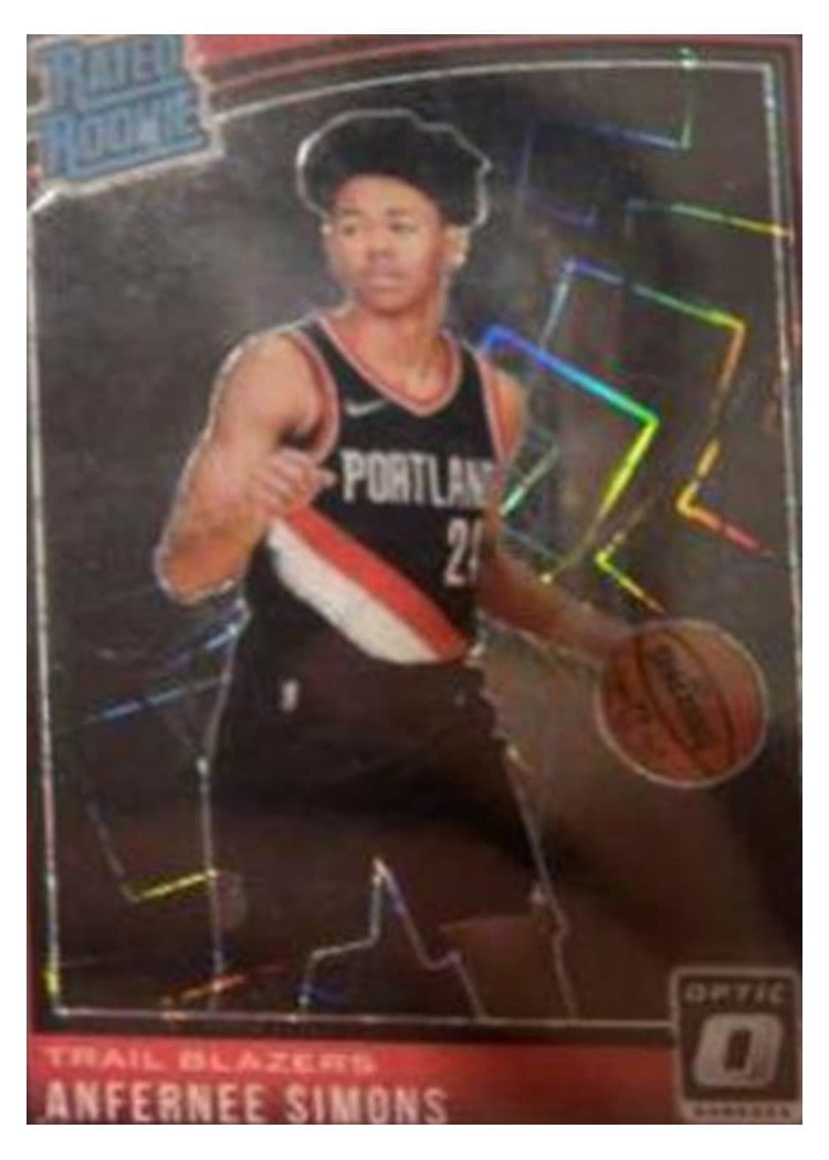 2018-19 Donruss Optic Base Set Anfernee Simons #186 card