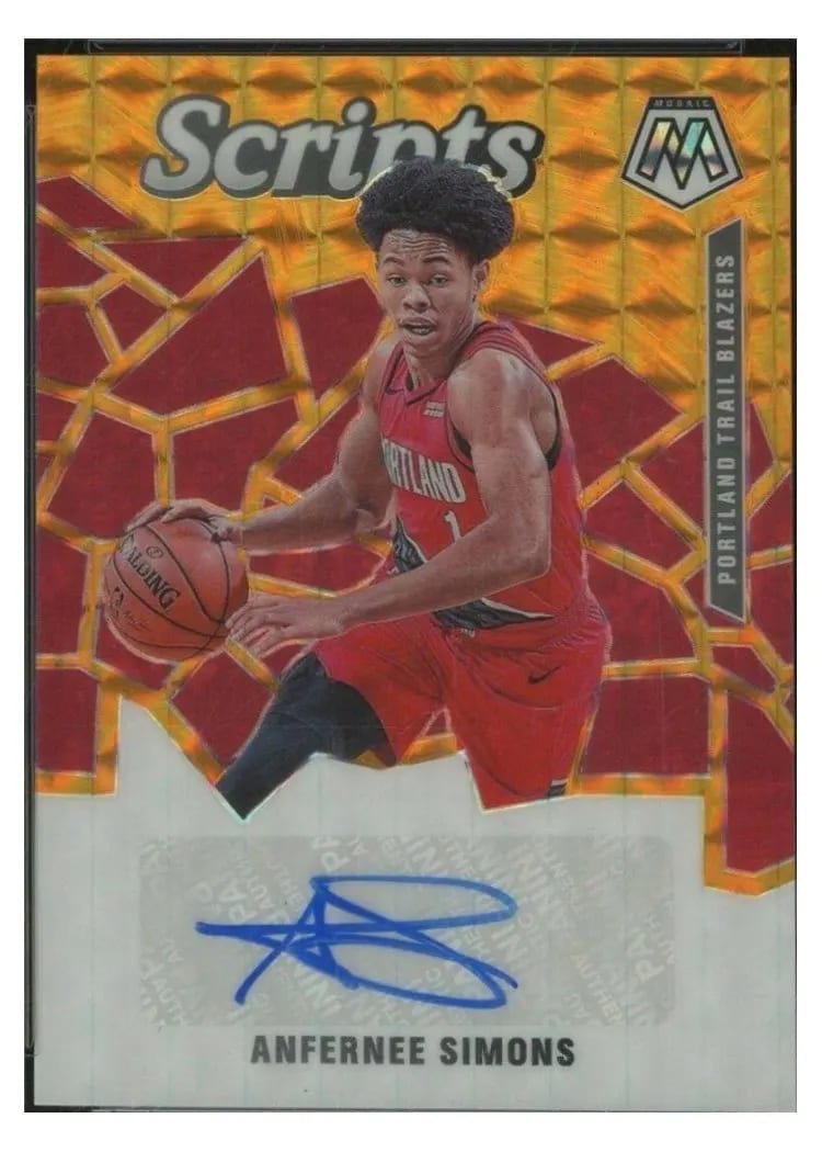 2019 Panini Mosaic Scripts Anfernee Simons #SC-ASM card