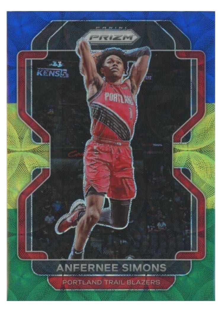 2021-22 Panini Prizm Base Set Anfernee Simons #168 card