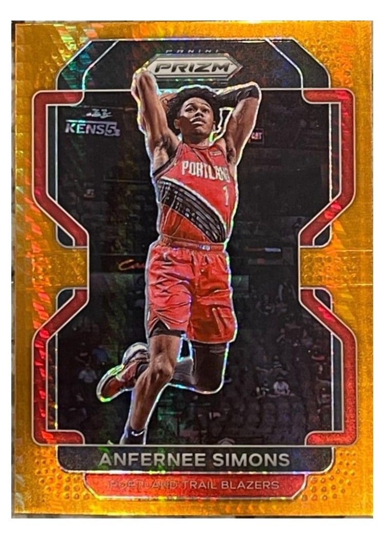 2021-22 Panini Prizm Base Set Anfernee Simons #168 card