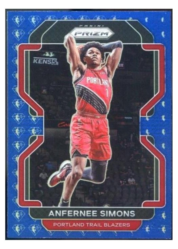2021-22 Panini Prizm Base Set Anfernee Simons #168 card