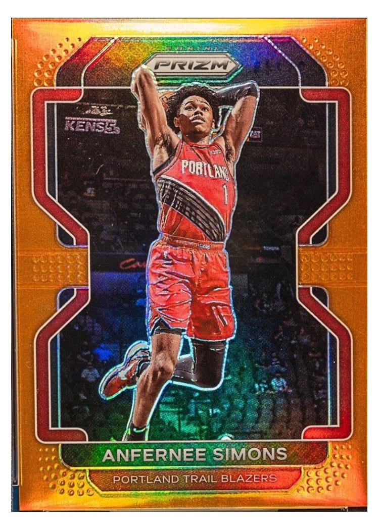 2021-22 Panini Prizm Base Set Anfernee Simons #168 card
