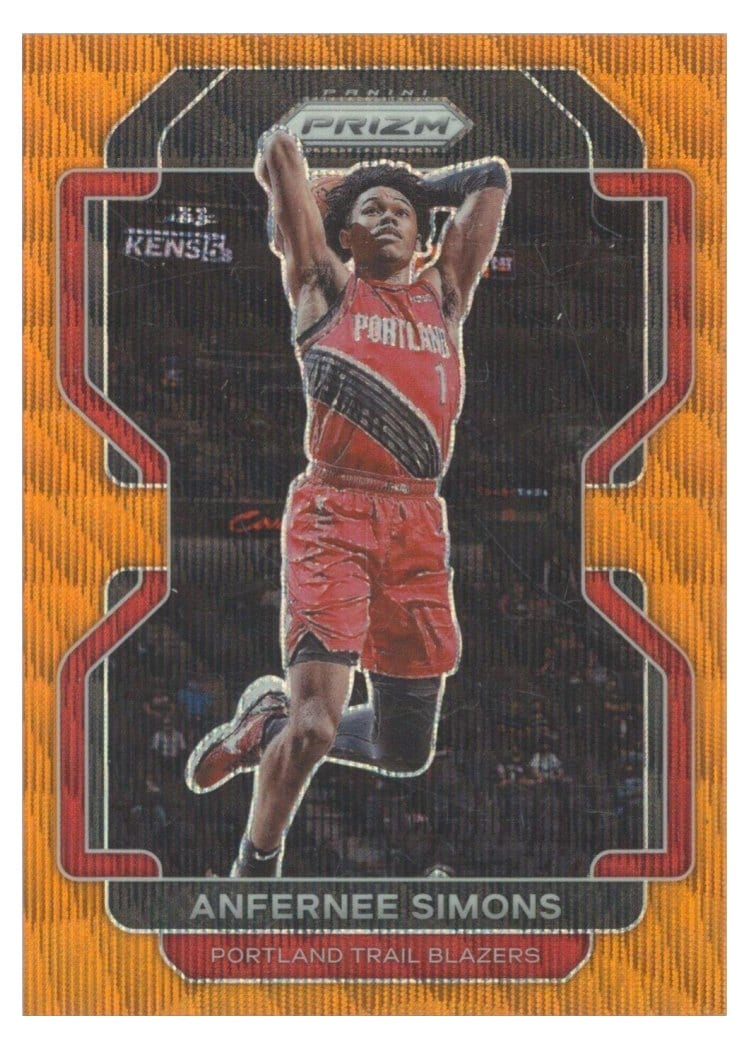 2021-22 Panini Prizm Base Set Anfernee Simons #168 card