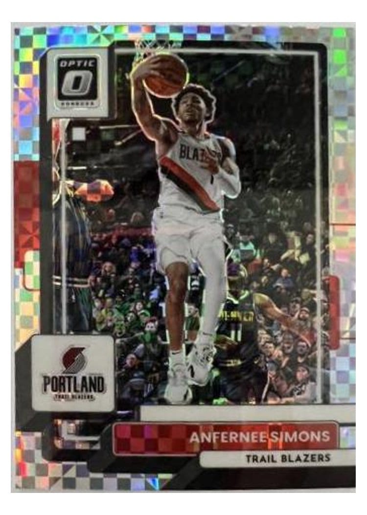 2022-23 Donruss Optic Base Set Anfernee Simons Checkerboard #52 card