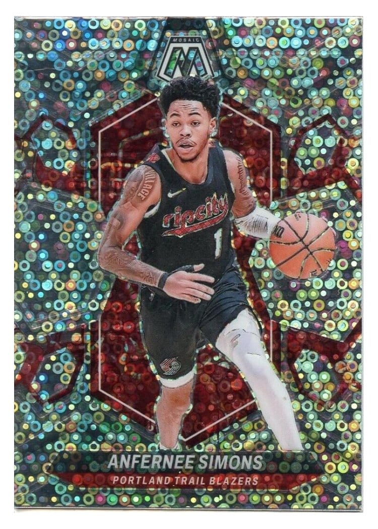 2023-24 Panini Mosaic Base Set Anfernee Simons Silver Fast Break #65 card