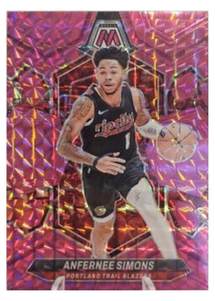 2023-24 Panini Mosaic Base Set Anfernee Simons Pink #65 card
