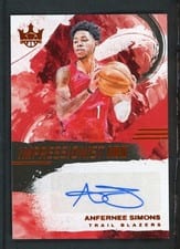 2024-25 Panini Court Kings Impressionist Ink Autographs Anfernee Simons #II-ANF card