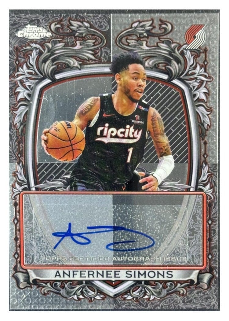 2025-26 Topps Chrome Sapphire Signature Style Anfernee Simons #SS-ANS card