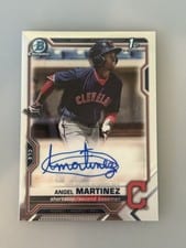 2021 Bowman Chrome Prospect Autographs Angel Martinez #CPA-AMA card