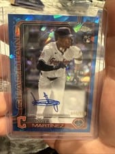 2025 Topps Chrome Sapphire Rookie Autographs Sapphire Angel Martínez #RA-AMA card