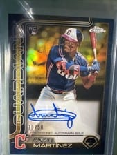 2025 Topps Gilded Collection Chrome Gold Autographs Angel Martínez #CGA-AM card