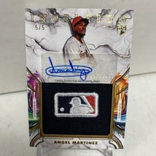 2025 Topps Inception Inception Autograph Jumbo Relic Hat Angel Martínez #IAJH-AM card