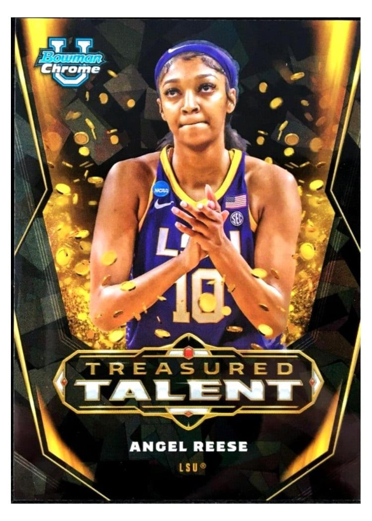 2023-24 Bowman University Chrome Sapphire Treasured Talent Angel Reese #TT-7 card