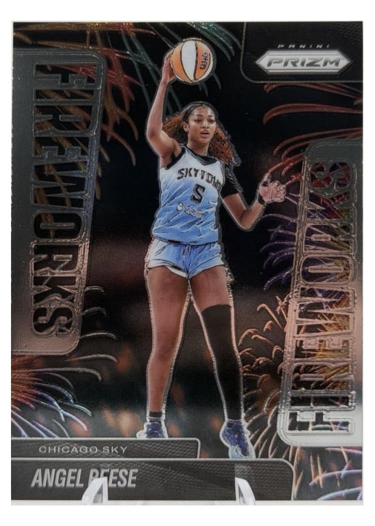 2025 Panini Prizm WNBA Fireworks Angel Reese #11 card