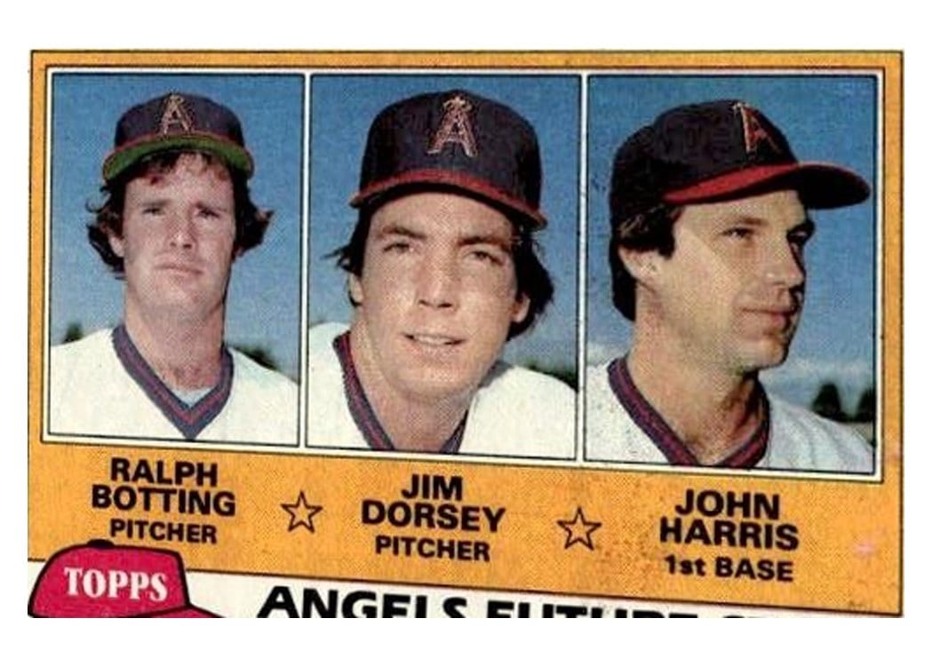 1981 Topps Angels Future Stars: Ralph Botting / Jim Dorsey / John Harris #214 card