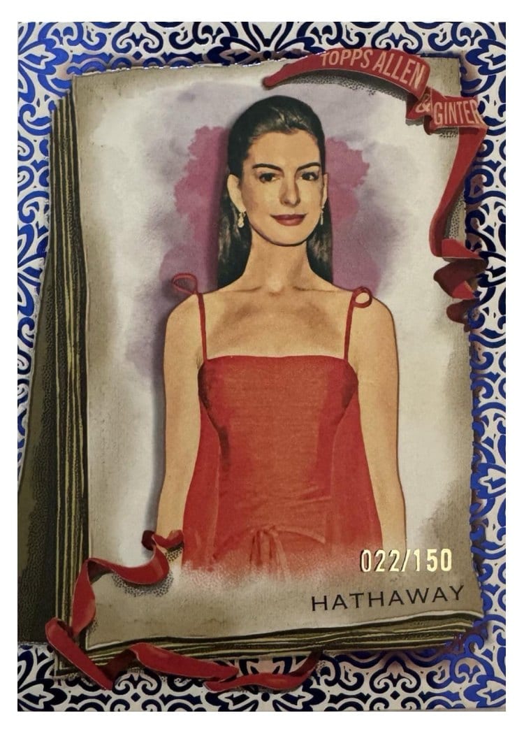 2026 Topps Allen & Ginter Anne Hathaway Blue Foil Filigree #126
