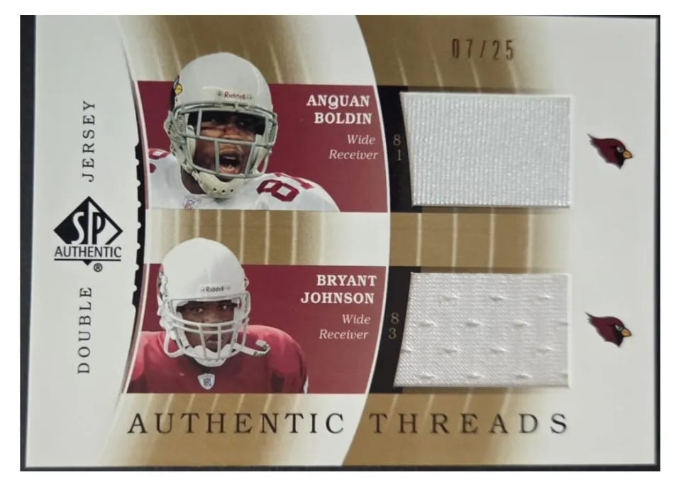 2003 SP Authentic Threads Anquan Boldin #JC-AB card