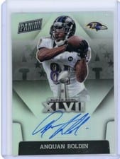 2021 Panini Contenders Optic 2020 Super Bowl Signatures Prizm Anquan Boldin #SBXLVII-AB card