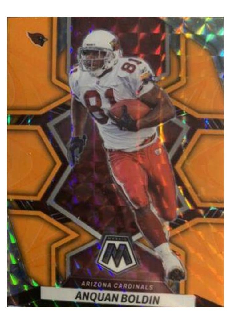 2022 Panini Mosaic Base Set Anquan Boldin Orange Fluorescent #6 card