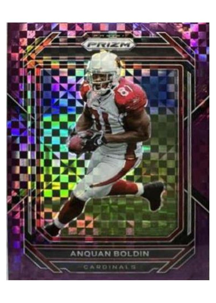2022 Panini Prizm Base Set Anquan Boldin Purple Power #10 card