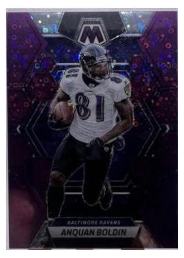 2023 Panini Mosaic Base Set Anquan Boldin No Huddle Purple #18 card