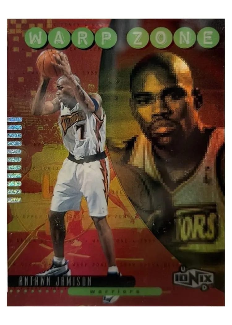 1998 Upper Deck Ionix Warp Zone Antawn Jamison #Z7 card