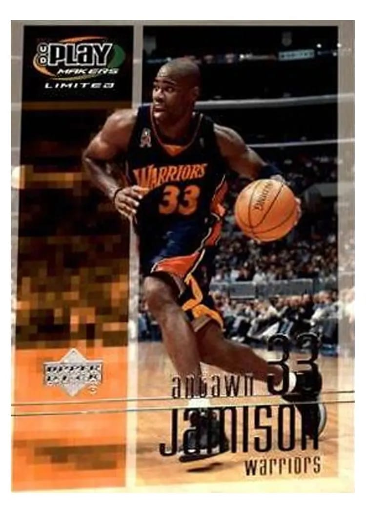 2001 Upper Deck Playmakers Antawn Jamison #26 card