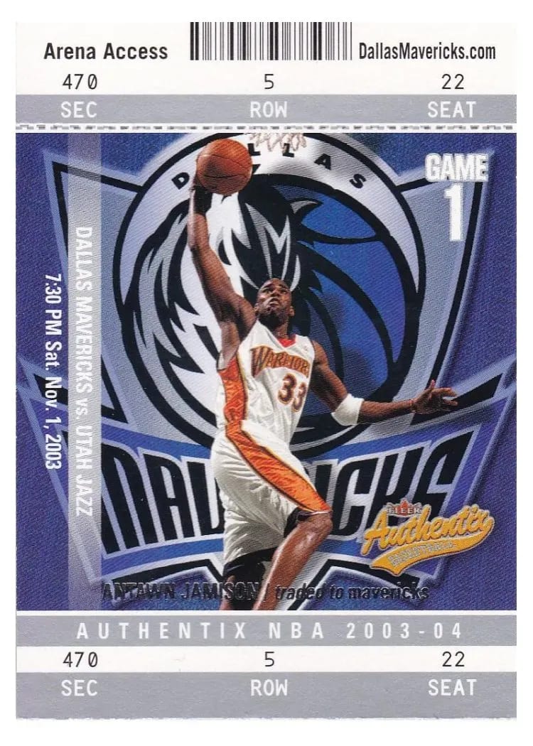 2003 Fleer Authentix Antawn Jamison #74 card