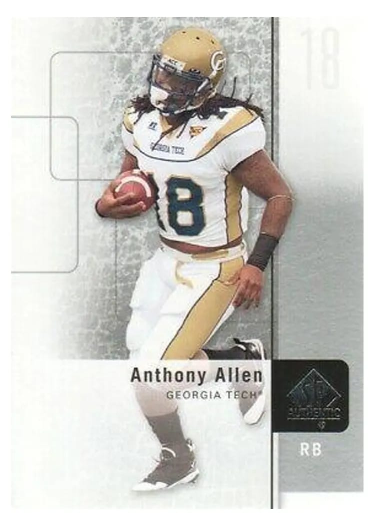 2011 SP Authentic Anthony Allen #16 card