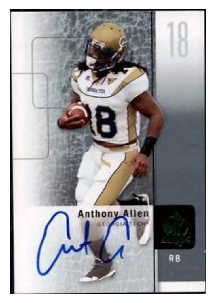 2011 SP Authentic Anthony Allen #16 card