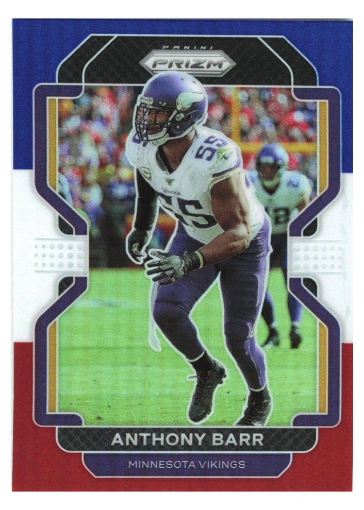 2021 Panini Prizm Base Set Anthony Barr Blue Shimmer #131 card