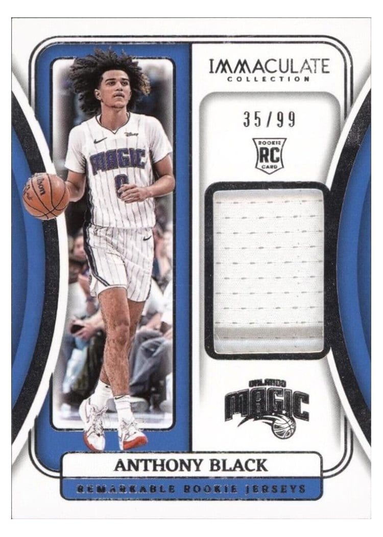 2023-24 Panini Immaculate Collection Remarkable Rookie Jerseys Anthony Black #9 card